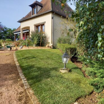 gazon naturel de placage en rouleaux Acti Sud Paysage paysagiste Dijon